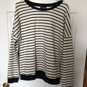 Black and white striped Ampersand Avenue sweater